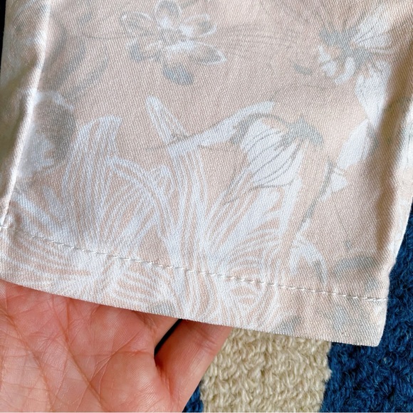 π LAURA SCOTT BLUSH WHITE GREY FLORAL COTTON BLEND SKINNY JEANS! - Picture 6 of 11